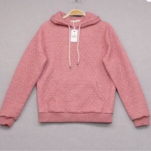 Marine Layer Corbet quilted pink heather hoodie size XS